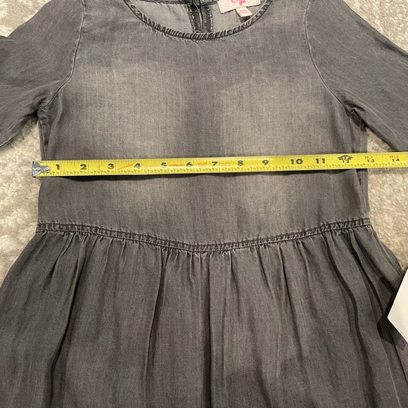 GB Girl size 6X slightly distressed solid gray ruffle dress New w/ tags - Picture 12 of 14